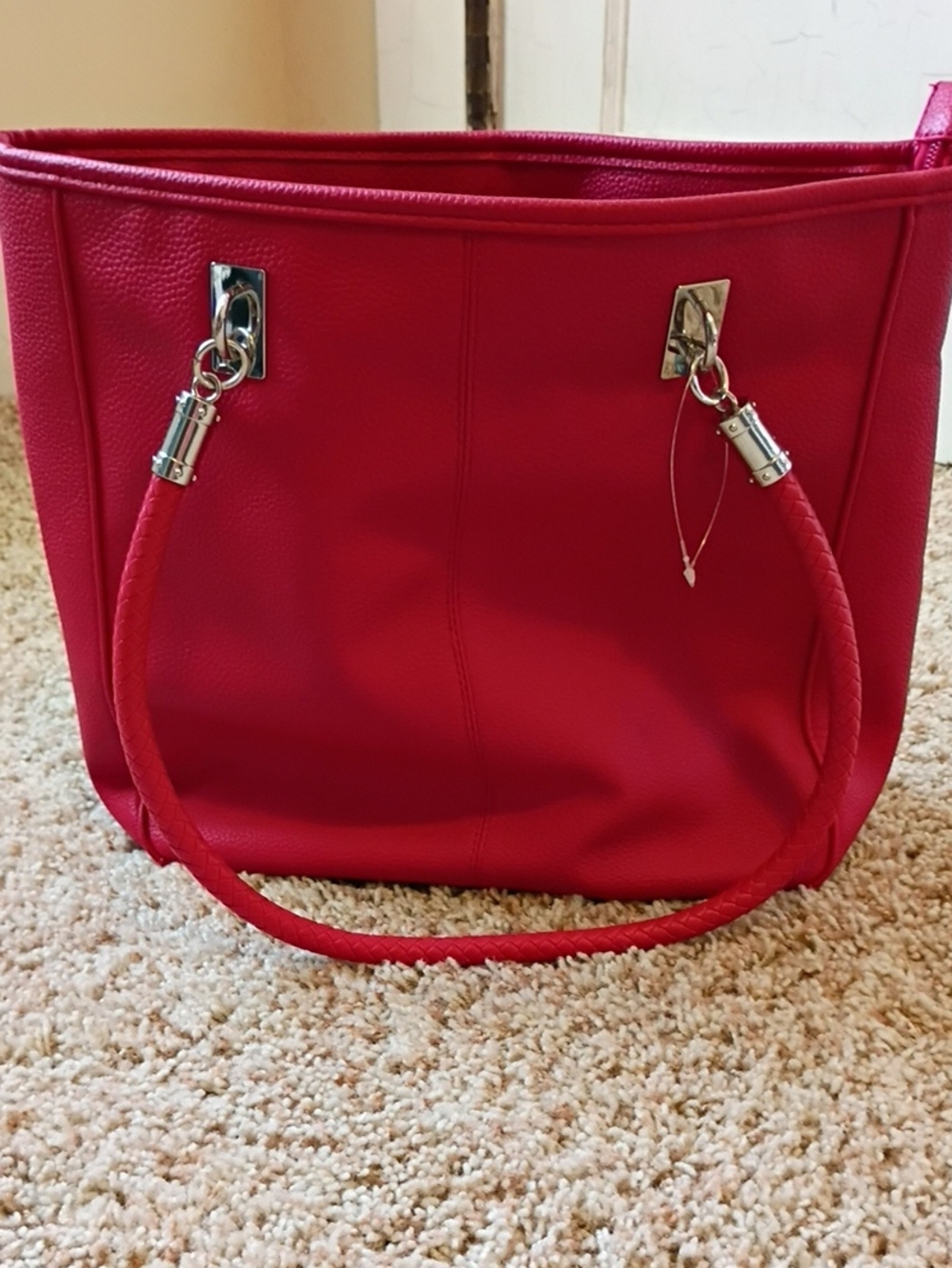 Peck & Peck Vibrant Red Tote Bag NWOT